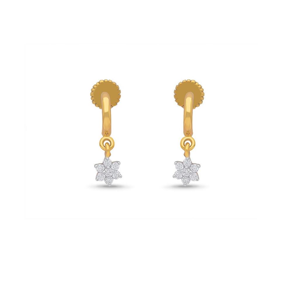 18K Rosegold Olive Diamond Earring