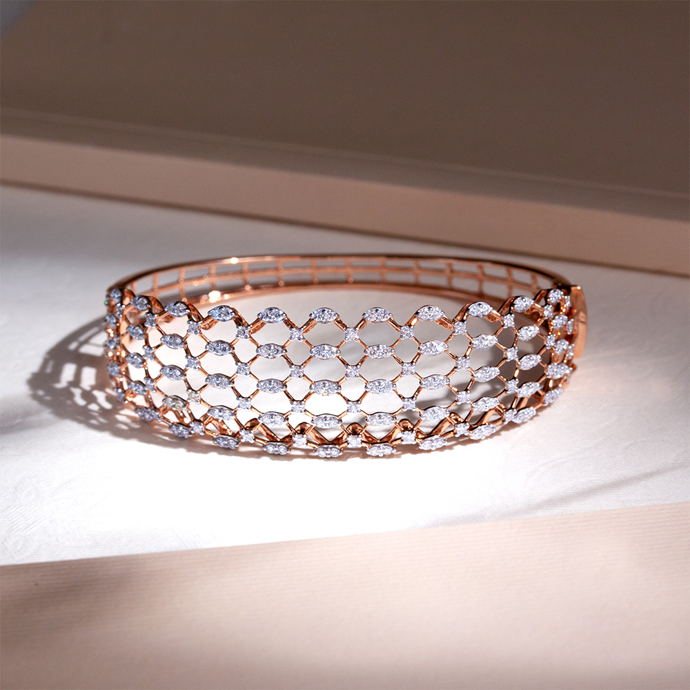 Heavy hot sale diamond bangles